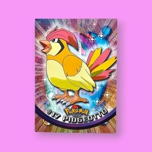 Pokemon 1999 TOPPS Pidgeotto #17 Blue Logo TV Animation Edition Card